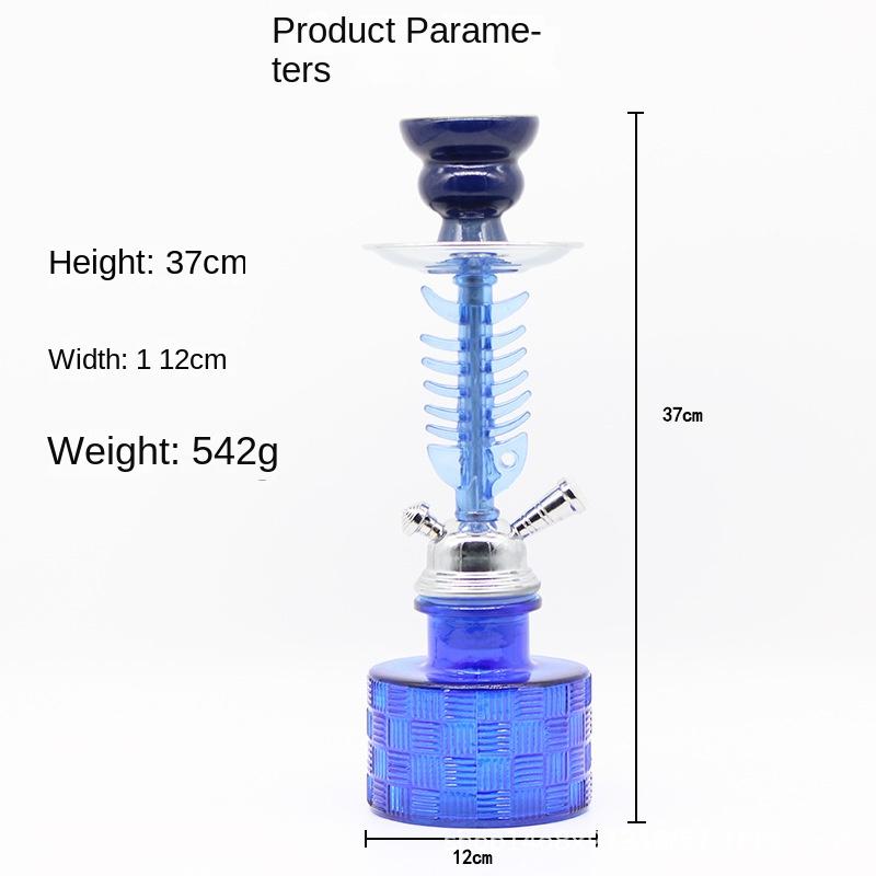 Double Tube Single Tube Small Size Minimalist Arabic Hookah Complete Set of Bar Metal Glass Hookah