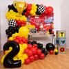 117pcs All-in-one Car Balloon Garland and Arch, Perfect for Lightning McQueen Racing Themed Birthday Parties and Themed Events