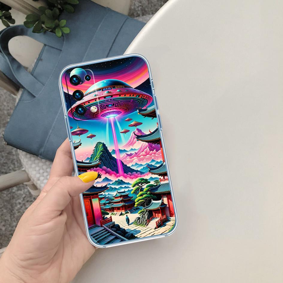 MY25 Space Astronaut Alien UFO Case for LG K22 K30 K40 K40S K41 K42 K50 K50S K51 K51S K52 K61 K62 K71 K92 Q60 Q61 V40 V50 V60
