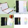 6 Pockets Expandable Document Folder Letter Size File Organiser with Removable Pages Colorful Numbered Label Window