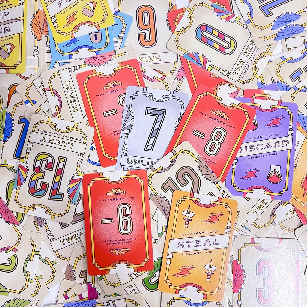 Flip 7 with a Vengeance Luck Party Board Game Cards