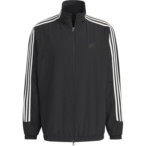 adidas 3-Stripes Sports Soft And Comfortable Leisure Sports Waterproof Jacket 2XL чёрный