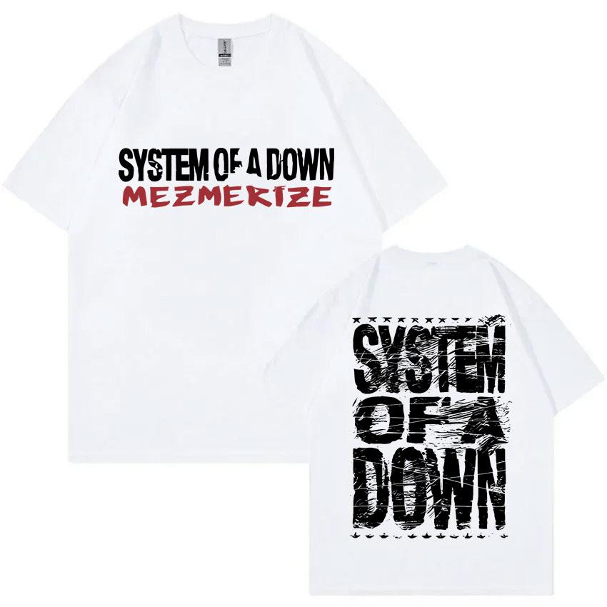 Ock Band System of A Down Mezmerize Tshirt Mens and Womens Retro Alternative Metal Music Tshirt Fashion Oversized Tshirt