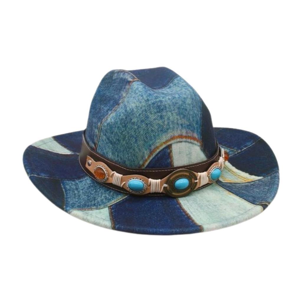 Travel Photography Vacation Stage Performance Jazz Hat Western Retro Cowboy Top Hat Ethnic Style Street Shot Felt Hat