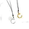 Minimalist Irregular C-Shaped Pendant Necklace: Women's Versatile Long Sweater Chain with Niche Design Sense