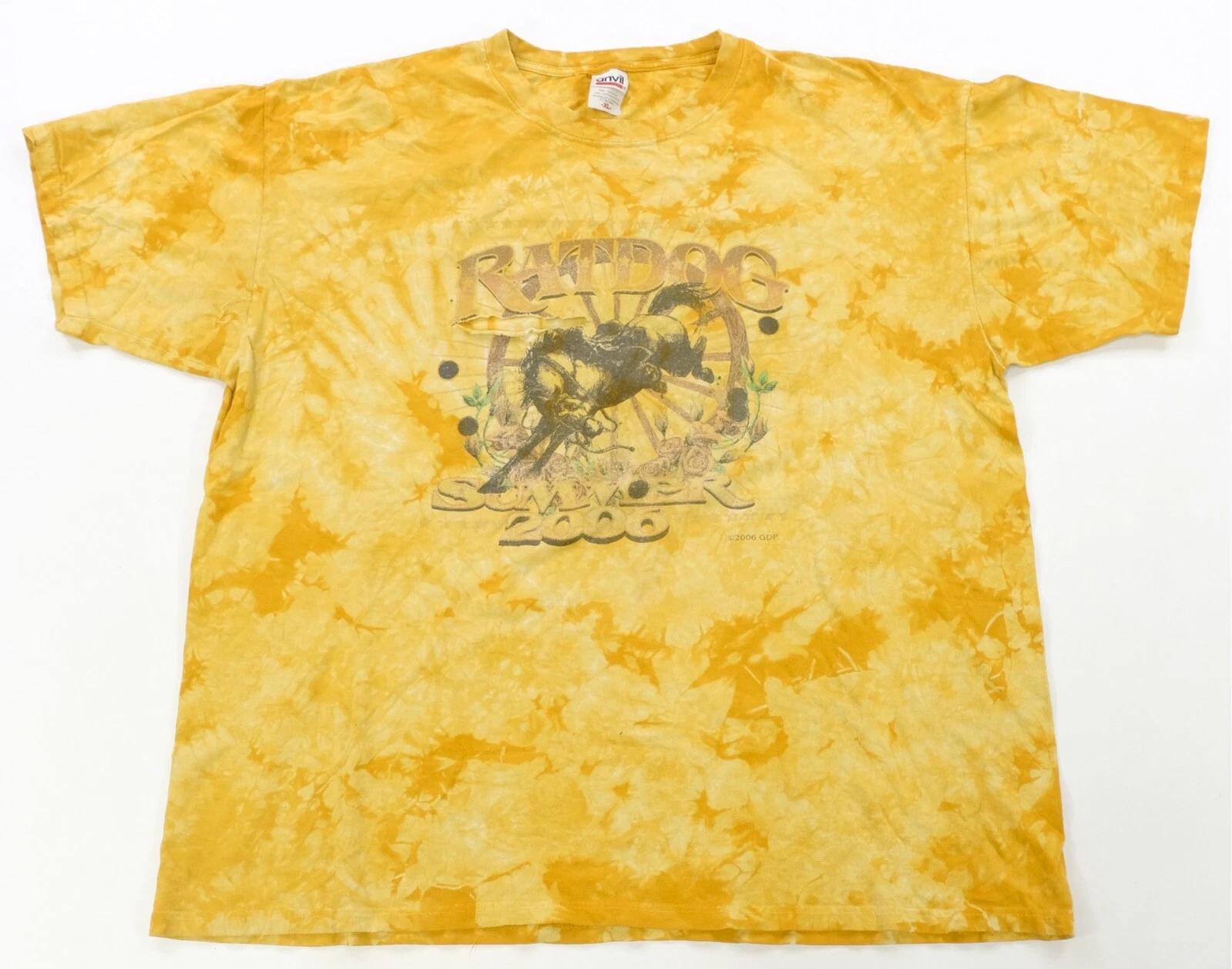 Rare Vintage ANVIL RatDog Summer 2006 Tour T Shirt 2000s Yellow XL 3XL