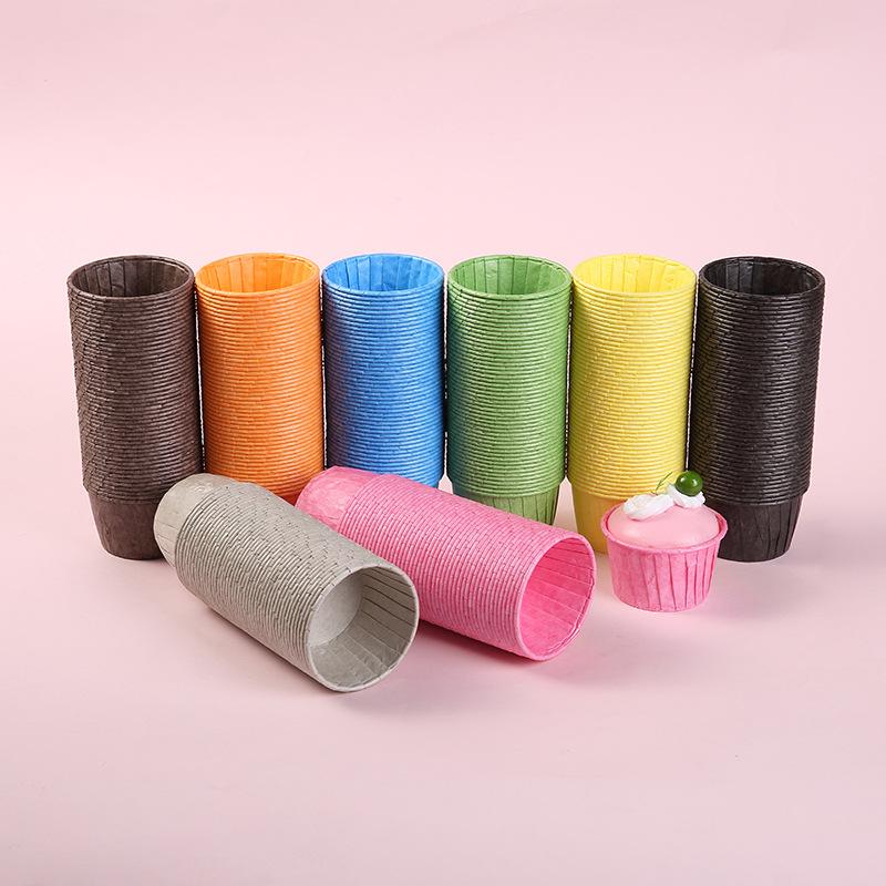 50Pcs Solid Color Oilproof Cupcake Liner Baking Cup Muffin Cupcake Paper Cup Cases Tray Wedding Party Caissettes CupCake Wrapper
