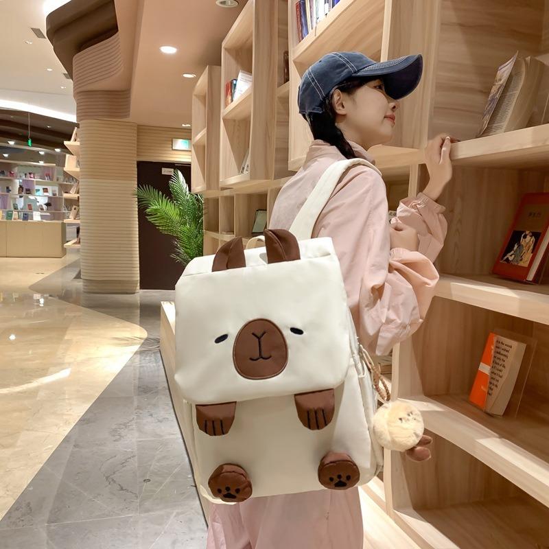 School bag girl cute junior high school student large capacity versatile backpack college student simple ugly shopping backpack
