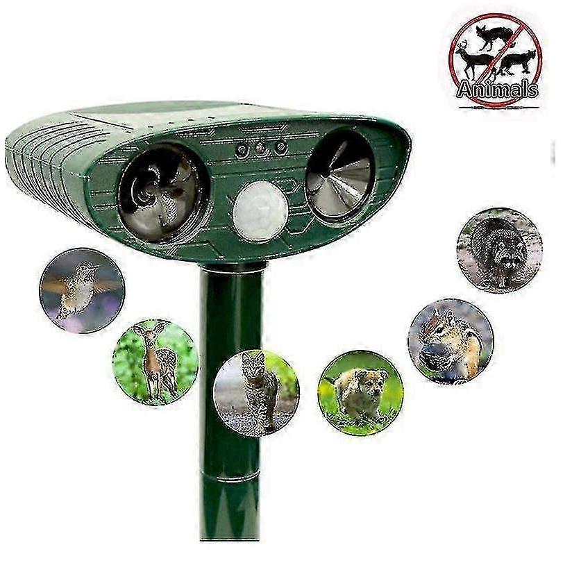 Ultrasonic Cat Repellent, Solar Waterproof Pest Repeller Outdoor, Animal Repeller, Outdoor Animal Repeller Deterrent, Solar Waterproof Ultrasonic Anim