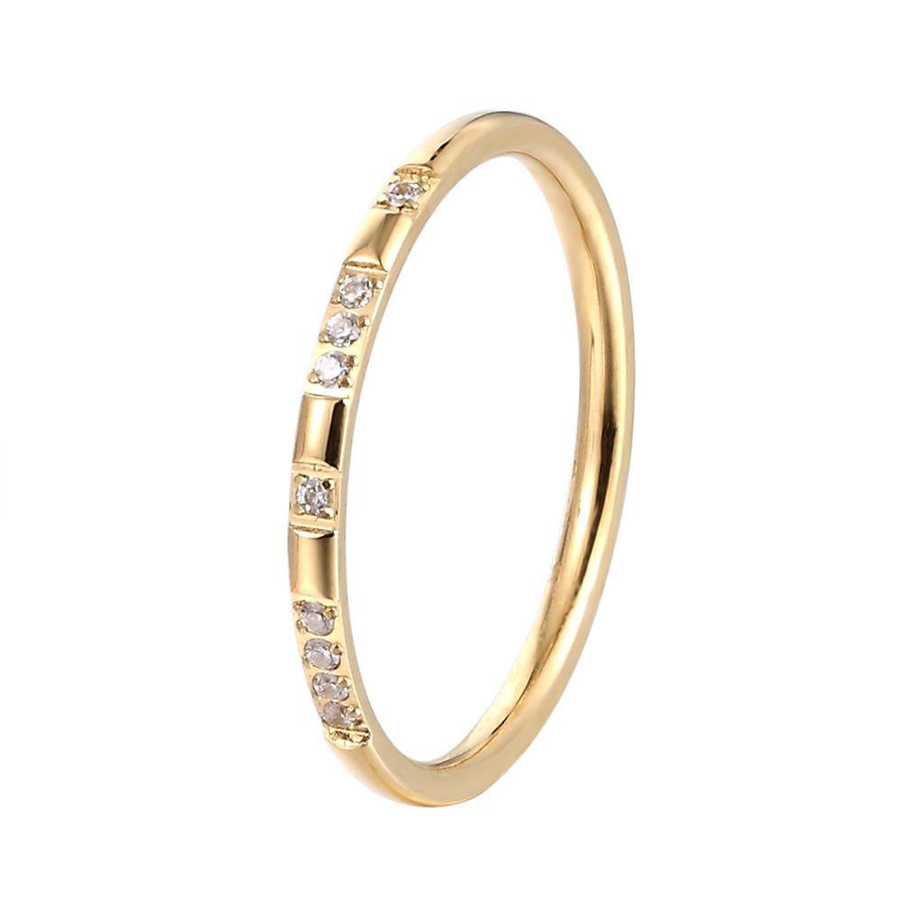 Diamond-set Titanium Steel Ring, Simple Index Finger 1314 Personalized Design Couple Ring