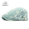 Personalized Jacquard Hat Female British Vintage Beret Casual Washed Cowboy Hat Cap Forward Hat