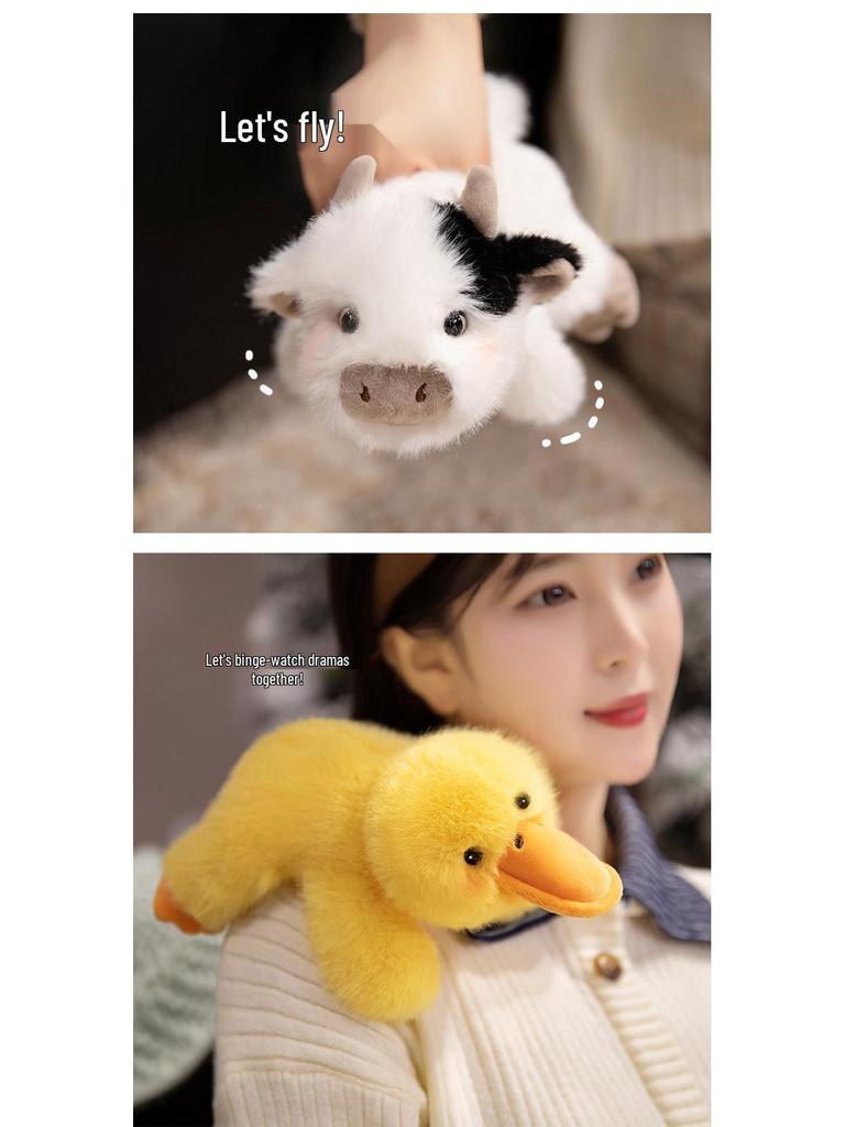 Frog Cow Plush Toy: Comforting Animal Doll for Kids, Car Decor, Office Accessory, or Birthday Gift.