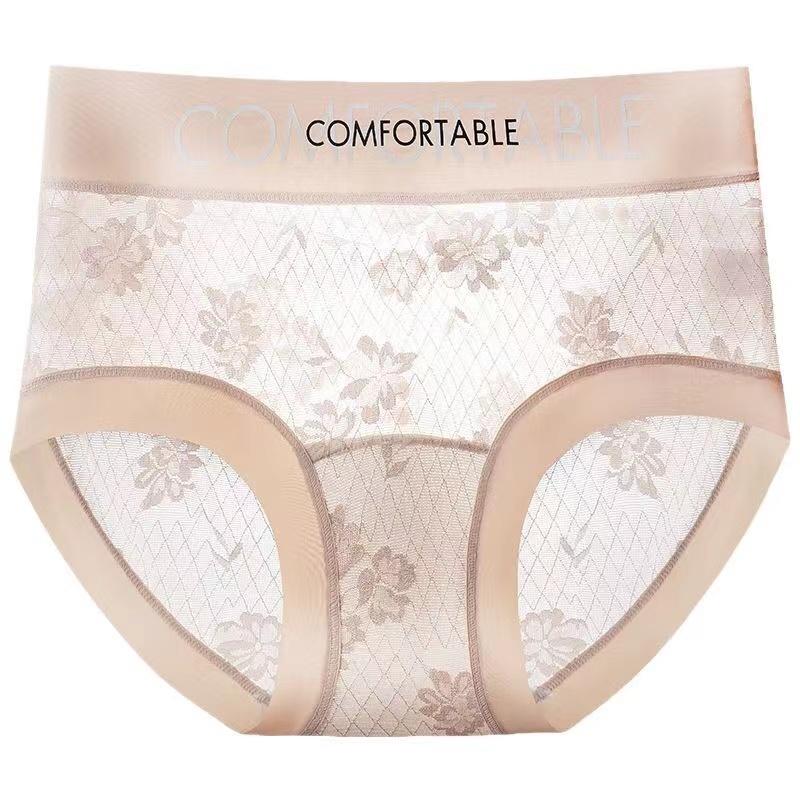 French Style Lace Bikini Panties Women - Mid-Rise Soft Mulberry Silk Innocent & Seductive Underwear