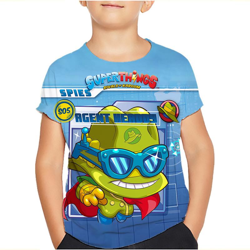 Superzings 7 Boys Clothes T-shirt New Summer Clothing Children's Wear Tops Short Sleeve Tees Kids Cartoon Tshirts