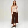 Polka Dot Wide Leg Pants Thin Foldover Waist Pants Fashion Low Waist Capri Pants  Girls