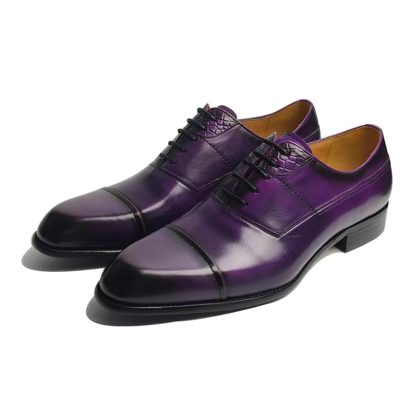 New Fashion Men Dress Shoes Purple