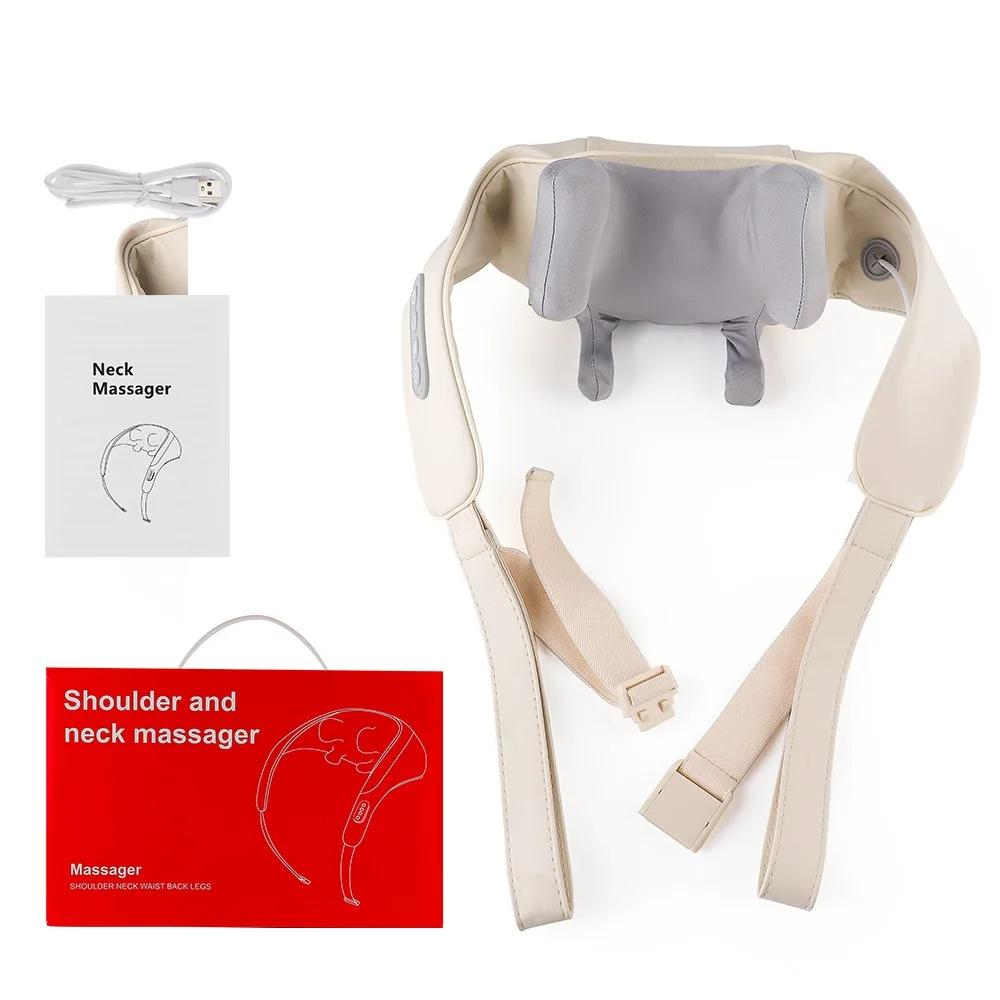 Wireless Trapezius Neck Back Massager 3 Models Electric Shoulder Kneading Shawl Cervical Deep Tissue Relaxing Massage Pillow New