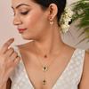 Forever More Pink Stones Enamelled Layered Necklace Jewellery Set