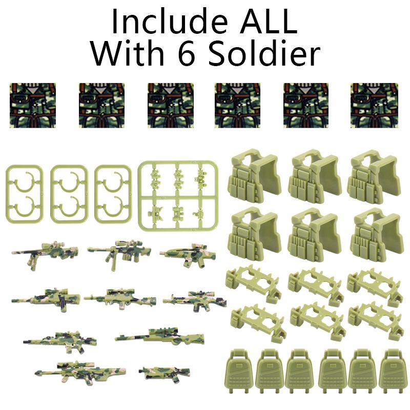 City SWAT Ghost Commando Figures Special Forces Building Blocks Modern Army Soldier Police Military Weapon Bricks Toys For Kids