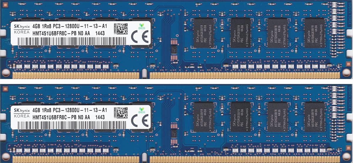 

Hynix 8GB 2 x 4GB DDR3 1600 CL11 Desktop Memory Kit by Hynix HMT451U6BFR8C-PB PC3-12800U [item]