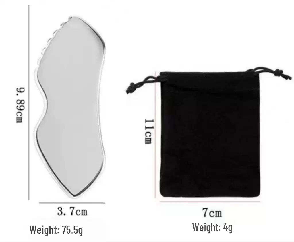 Heart-Shaped Stainless Steel Gua Sha Board for Facial Firming and Lifting Massage – Large Size, Multifunctional Fascia Tool.