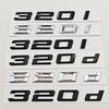 3D ABS Matte Black Car Letters Logo 320d 320i Emblem Sticker Rear Trunk Badge For 320d 320i E90 E91 F30 F31 Auto Accessories