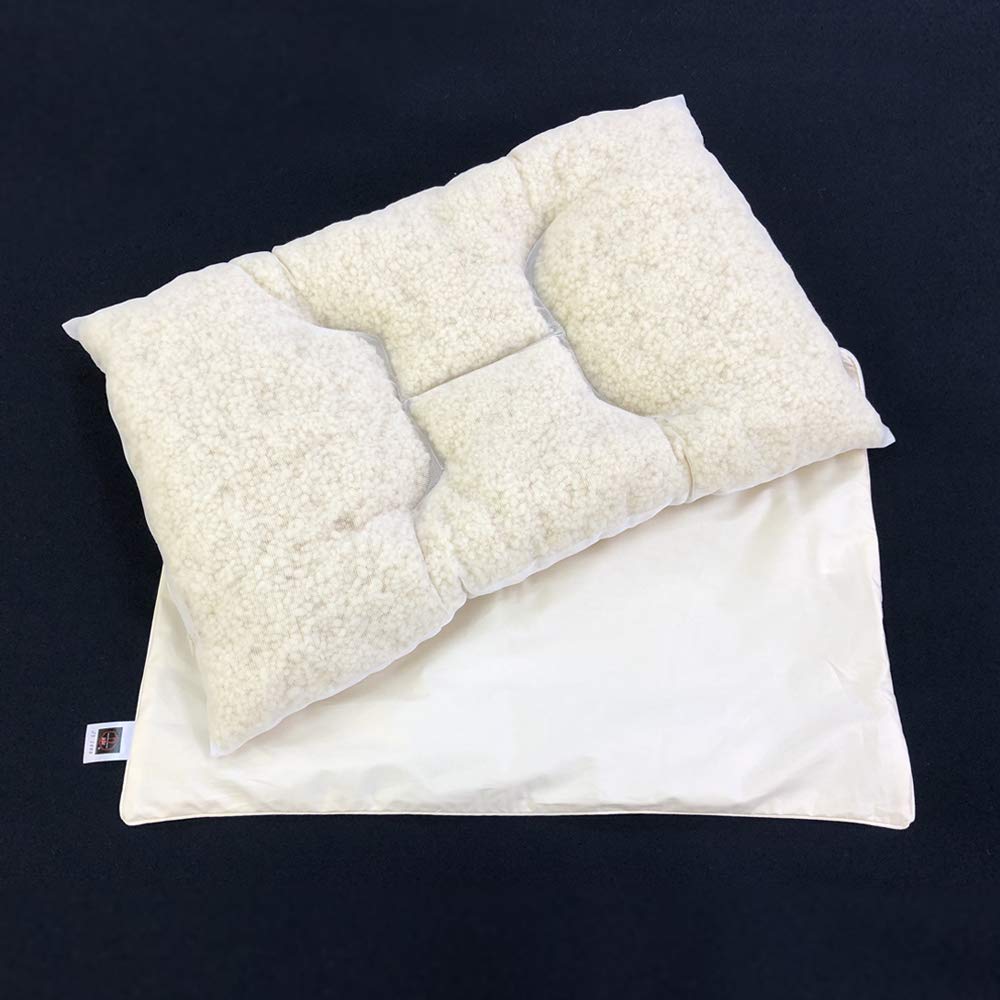 BRITISH WOOL PILLOW DELUXE Washable Wool Pillow Deluxe K074 43×63cm
