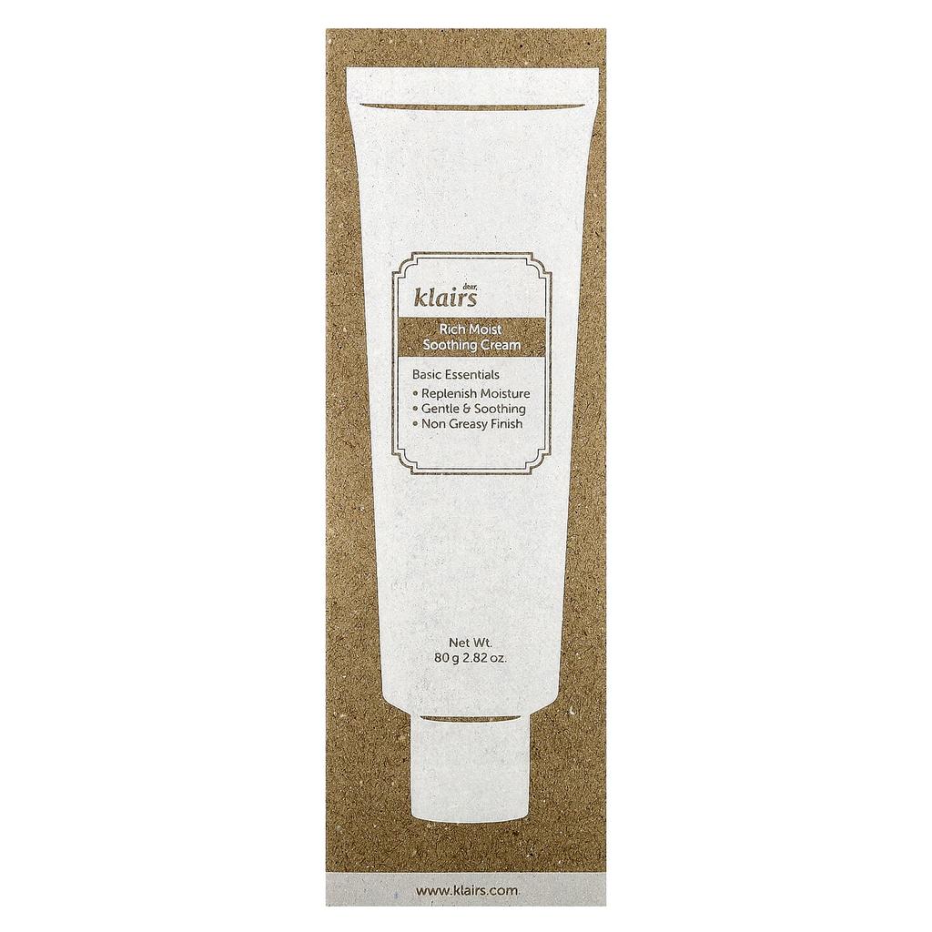Klairs, Rich Moist Soothing Cream, 80G(2.82Oz)