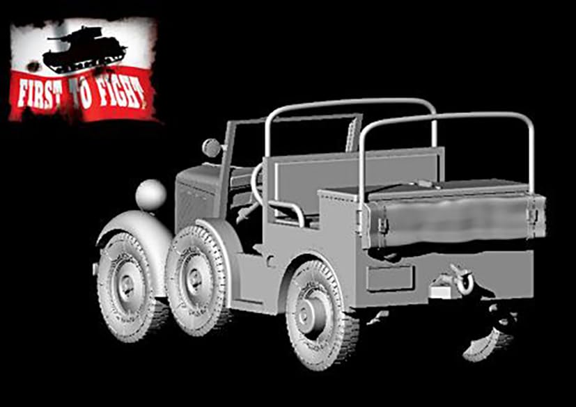 FTF 1/72 Scale Polish PZInz302 Anti-Tank Gun Towing Tractor Plastic Model Kit PF72122 (Combat Vehicle)