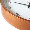 KATOMOKU plywood wall clock, light brown, km-36L, with continuous second hand and 30.4cm diameter (quartz clock)