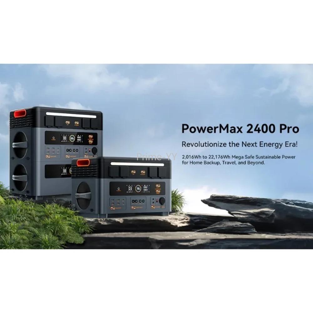 Estación de Energía Portátil Oscal PowerMax 2400pro 2400 * 2W 3892WH Celda Solar Camping al Aire Libre Emergencia en Casa Power Bank Móvil