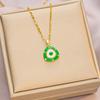 Pendant Women's Necklace Sweater Round Triangle Jewelry Clavicle Chain
