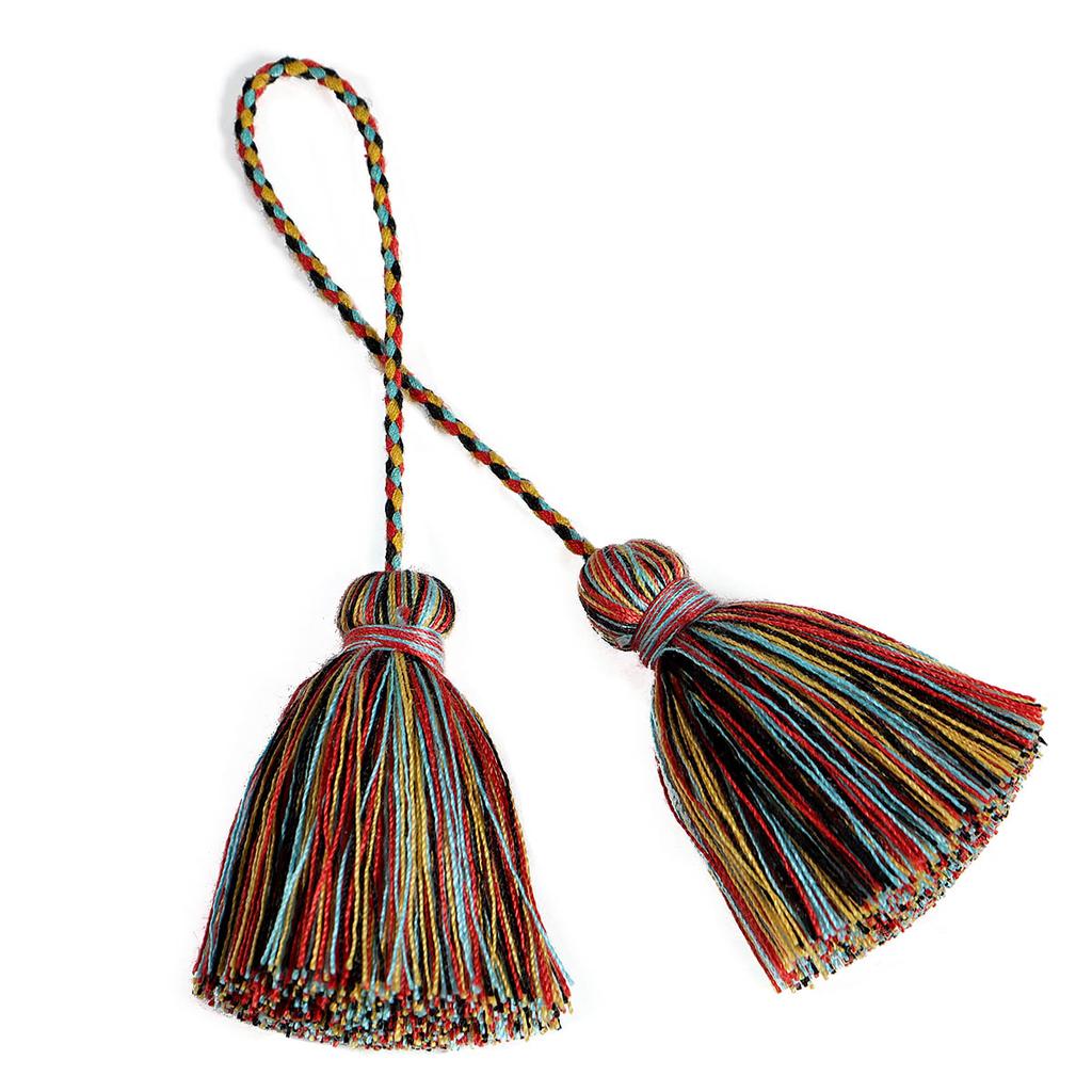 1Pc Polyester Silk Tassel Colored Bohemian Style Fringe Trim Tassels DIY Earring Bag Curtains Wedding Jewelry Hanging Decoration
