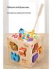 8-in-1 Montessori Educational Toy: Animal Matching, Knocking Balls, Clock, Fishing, and Radish Pulling Puzzle Box for Kids