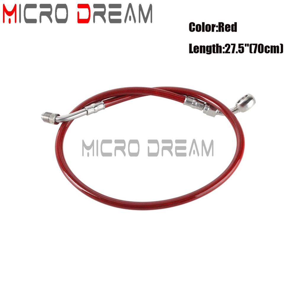 60/70/75cm Braided Brake Pipe Line Cable Oil Hose Tube For Harley Softail Slim Street Bob Low Rider S ST Deluxe 18-23 FLHC FLFB