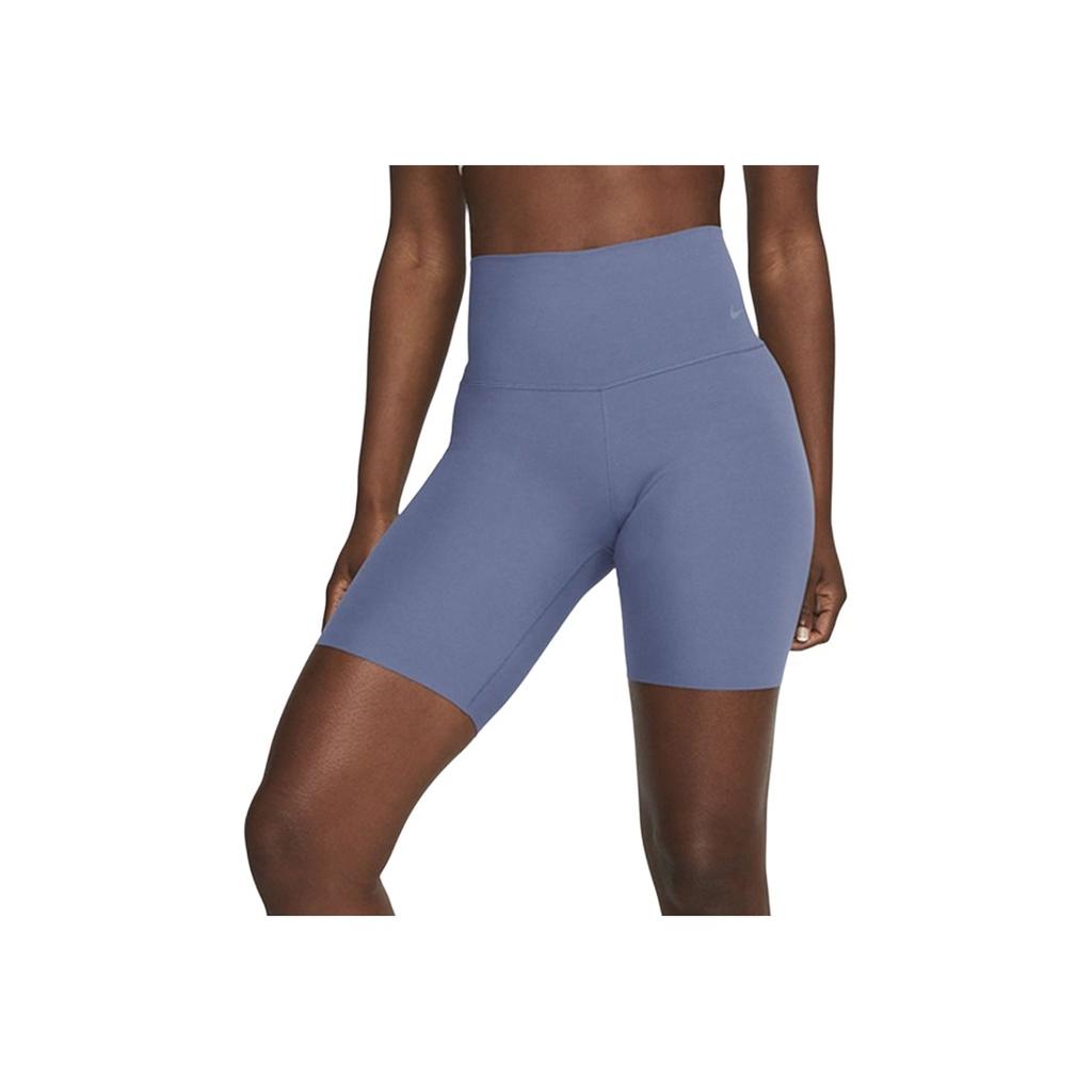 Nike Zenvy Solid Color Logo Fitness Shorts Women Bottoms Blue DQ6004-491