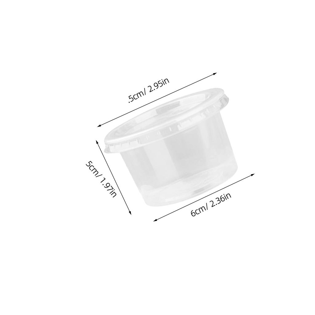 50Pcs 140Ml Food Safe Clear Plastic Portion Cups Lids Ideal for Jelly Pudding Chocolate Mousse Ice Cream Condiments