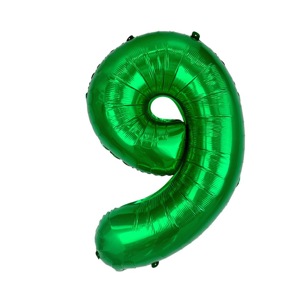 32-Inch Gradient Color Aluminum Foil Number Balloons - US Version