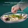 Stainless Steel Fish Serving Plate Thickened Heat-Resistant Steaming Tray Large Capacity With Handle Steaming Fish Plate Dining