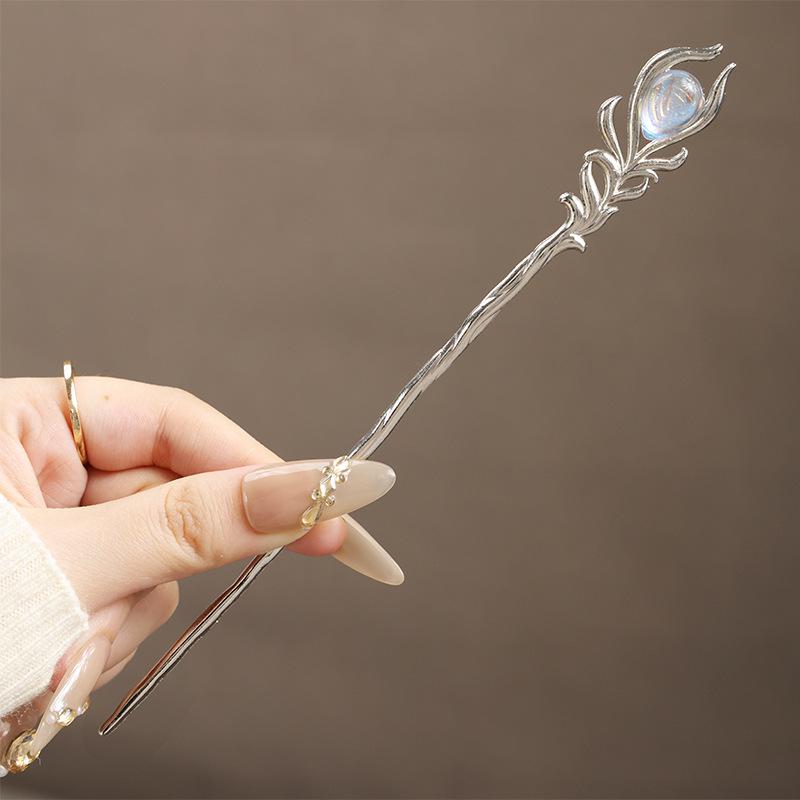 Moonstone Star Hairpin: Elegant Modern Chinese Style Hair Accessory