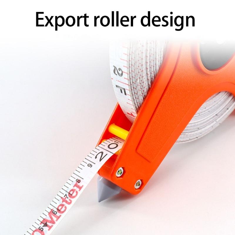 Meter Open Reel Fiberglass Tape Measure Yard Measuring Tape for Sports Field, Outdoor, Engineer Measuring Reel