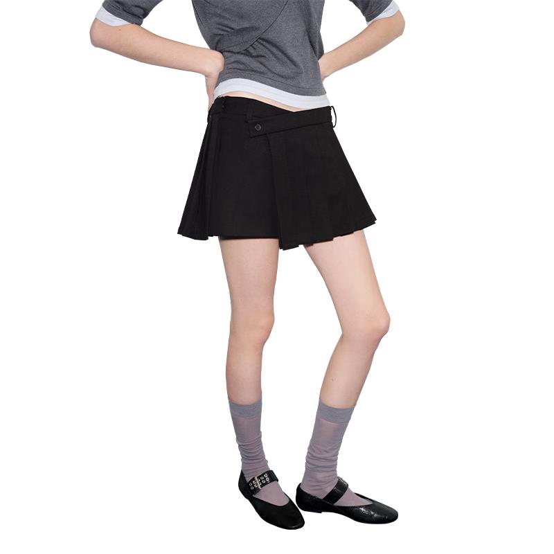 

GREEN BELT Minimalist A-line Pleated Short Skirt S