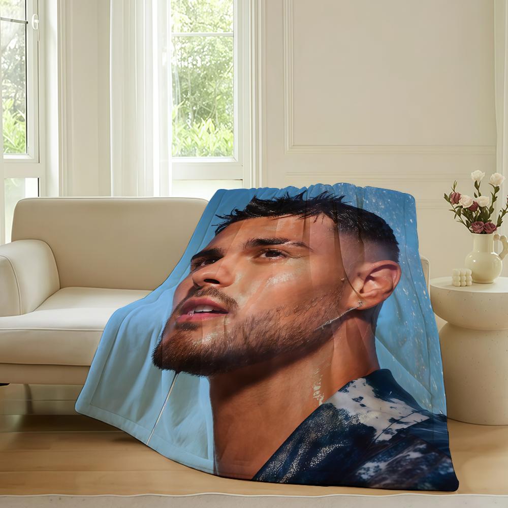 Spanish Singer Abraham Mateo Blanket For Sofa Office Bed Plane Travel Sleep Read Relax Camping Soft And Warm