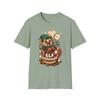 Unisex Softstyle T-Shirt Chibi Elf Cocoa Mug Funny Holiday Pun Christmas