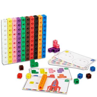Children Math Cubes Montessori Toys Geometric Counting Link Cubes Snap Blocks Stacking Games Fine Motor Training Sensory Toys
