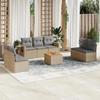 VidaXL Garden Lounge Set with Cushions 8 Pcs, Patio Sofas, Patio Furniture Set, Outdoor Furniture, Beige 3224519