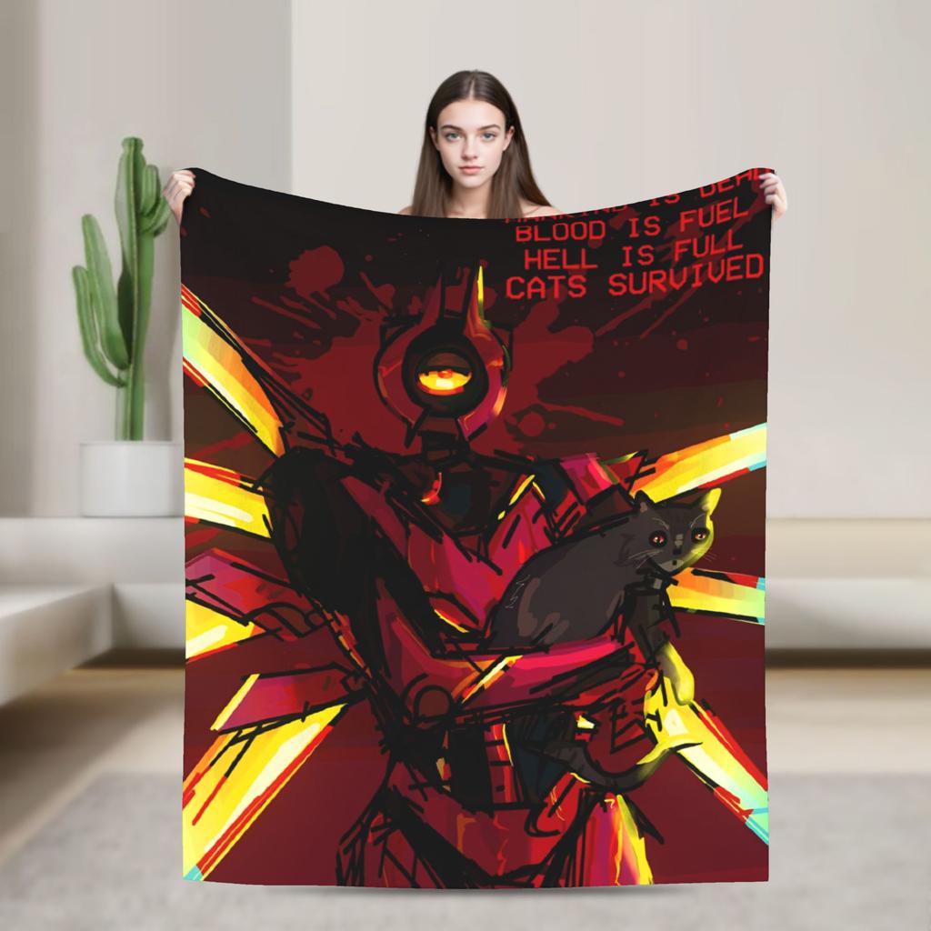 Ultrakill V1 V2 Shooting Game Blanket Coral Fleece Plush Autumn Winter Hell Is Full Multifunction Ultra-Soft Throw Blanket Home