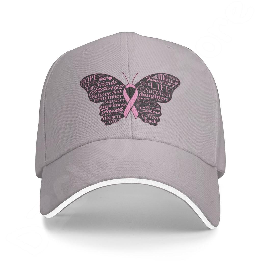 Boné de beisebol com suporte de fita rosa para câncer de mama feminino casual chapéu de proteção solar unissex ajustável boné de caminhoneiro dropshipping