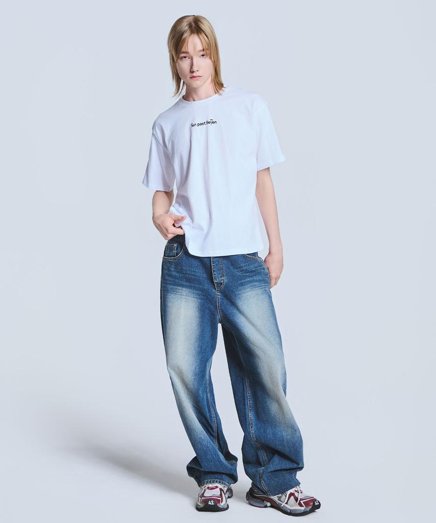TEN PAST SEVEN Brushed Wide Denim Pants