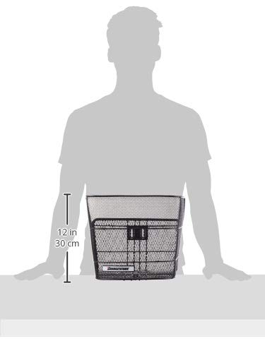 Bridgestone Bicycle Mesh D-Shaped Basket, Black, BK-DNA2, P2064, F761545BL